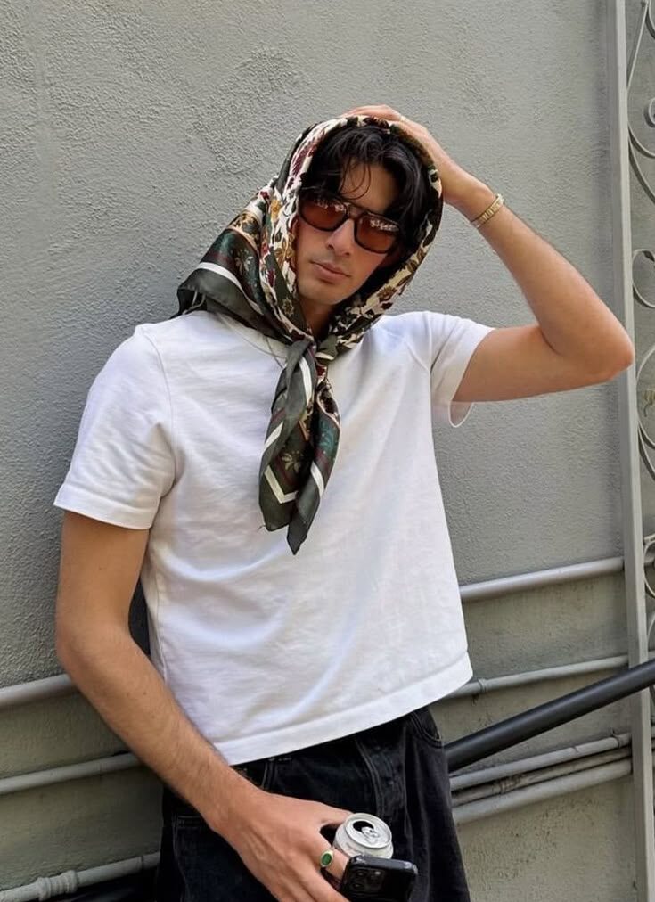 Festival scarf. Mannen scarf. Vrouwen scarf. Hippe scarf. Festival outfit met scarf.